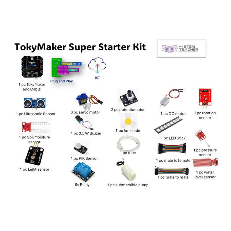 TokyMaker Super Starter Kit components