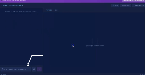 What is vibe coding demonstration with Vibe Coach